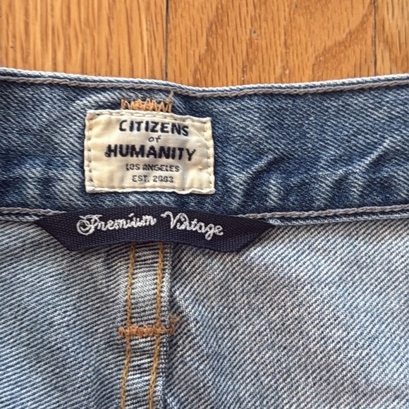 Citizens Of Humanity sz 30 Emerson Straight Crop Two-Tone Blue patch great cond - Picture 3 of 7